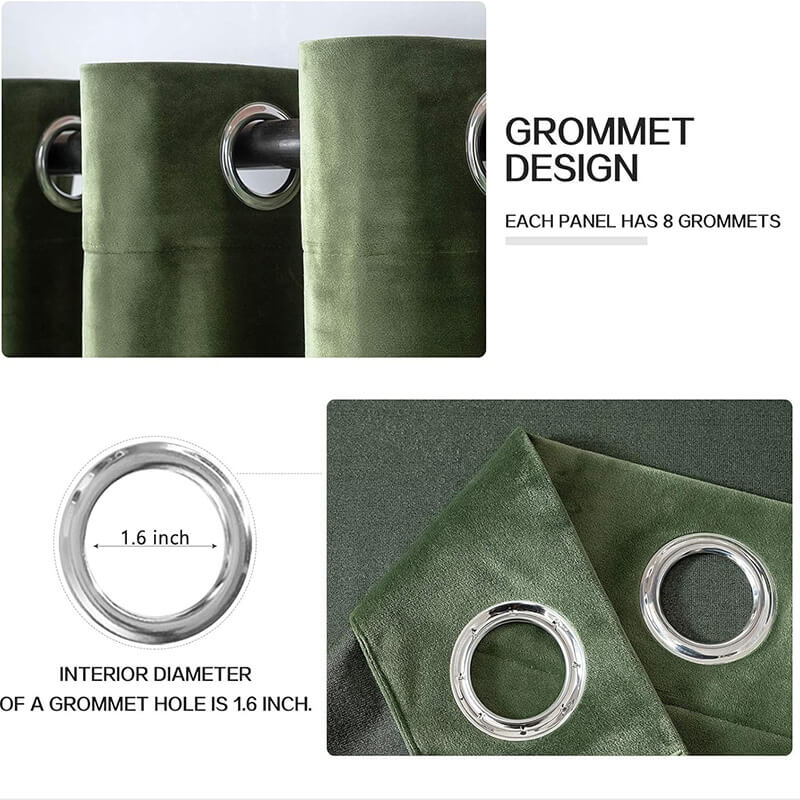 Custom Velvet Luxury Blackout Curtains  (2 Panels) - Grommet