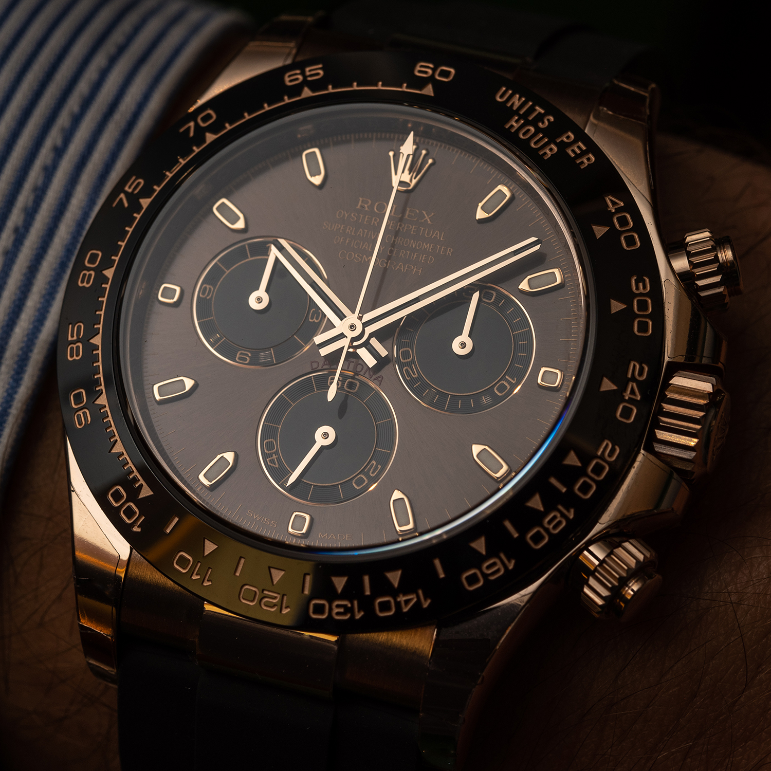 Rollie-The Crown Cosmograph Daytona Everose Gold Chocolate Oysterflex M116515LN-0041