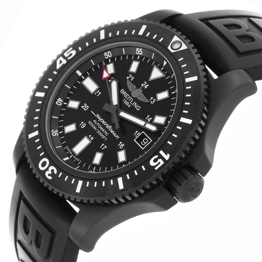 Breitling Superocean 44 Black DLC Steel Mens Watch M17393