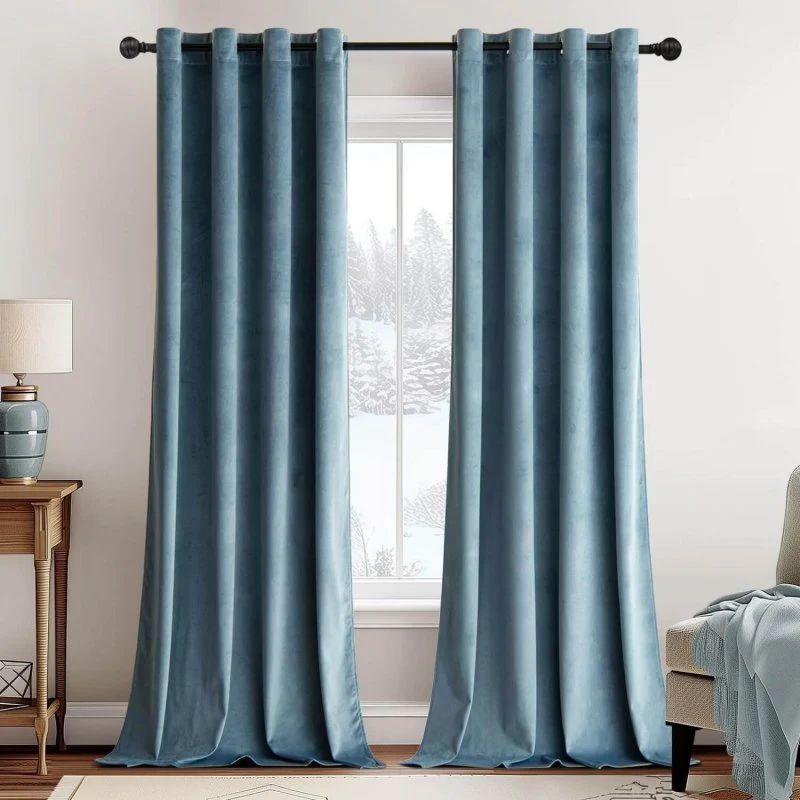 Custom Velvet Luxury Blackout Curtains  (2 Panels) - Grommet
