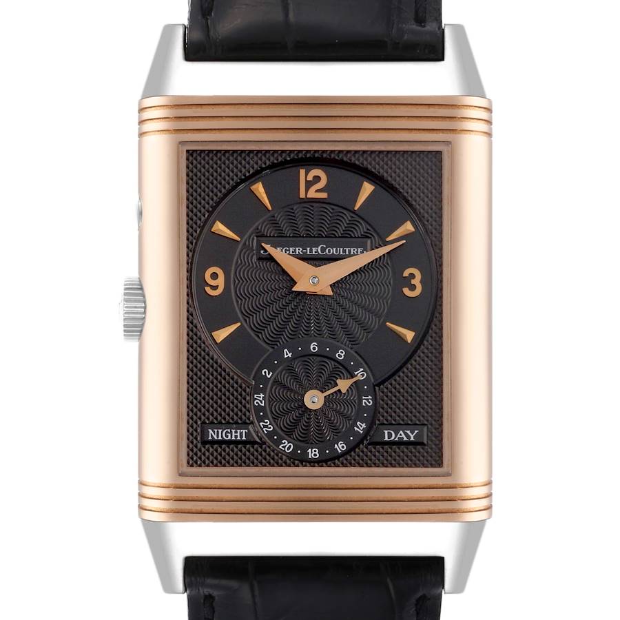 Jaeger LeCoultre Reverso Duo Limited Edition Rose White Gold Mens Watch 270.0.54.A