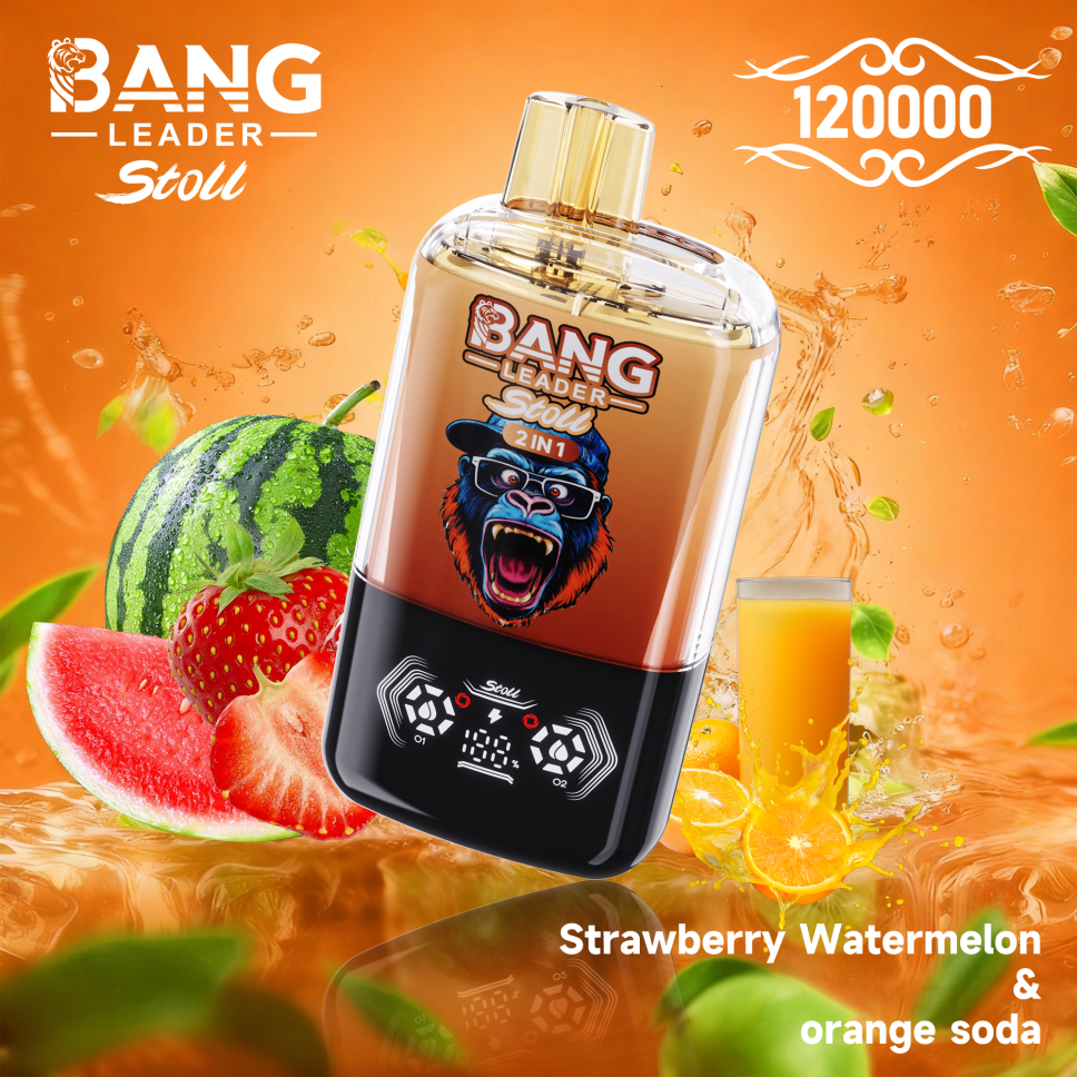 Bang Leader Stoll 120K Puffs 2-in-1 Prefilled Vape Device - Dual Flavour, Rechargeable, 650mAh