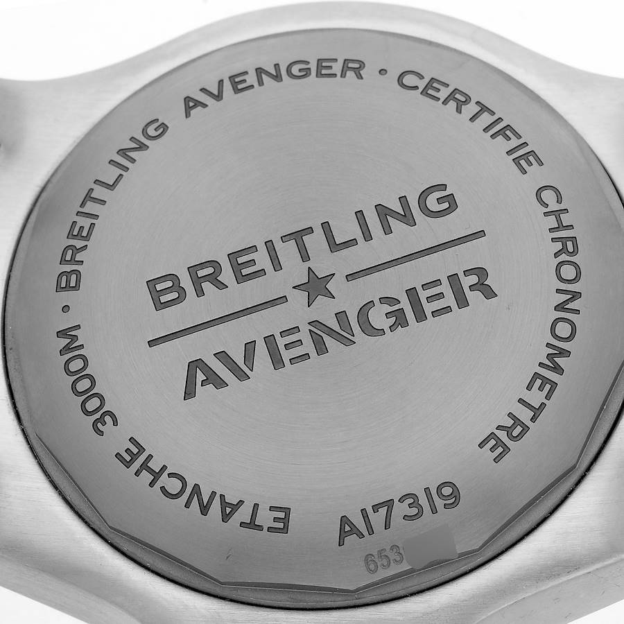 Breitling Avenger 45 Seawolf Yellow Dial Steel Mens Watch A17319