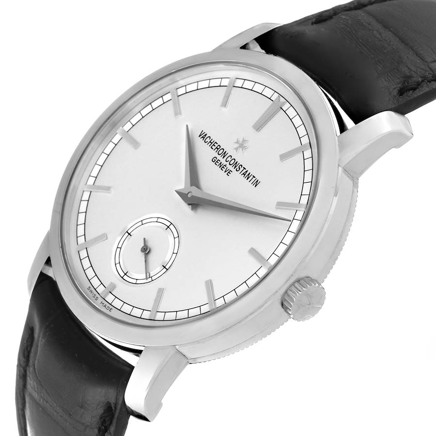 Vacheron Constantin Traditionnelle Silver Dial White Gold Mens Watch 82172