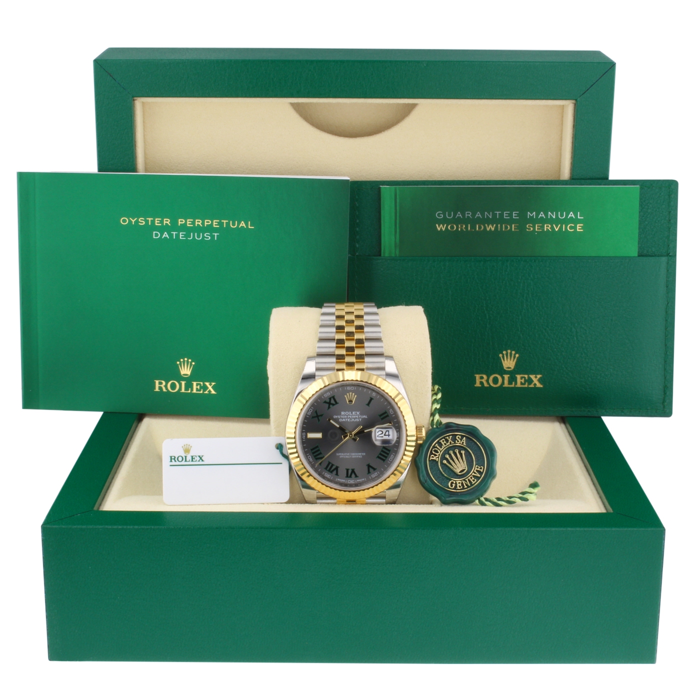 Rolex Oyster/Jubilee Perpetual Datejust 41 Two-tone Wimbledon - M126333-0020/126333-0019 Brand Unworn