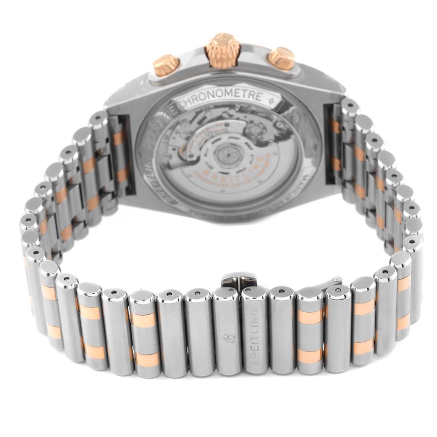 Breitling Chronomat B01 Steel Rose Gold Grey Dial Mens Watch UB0134