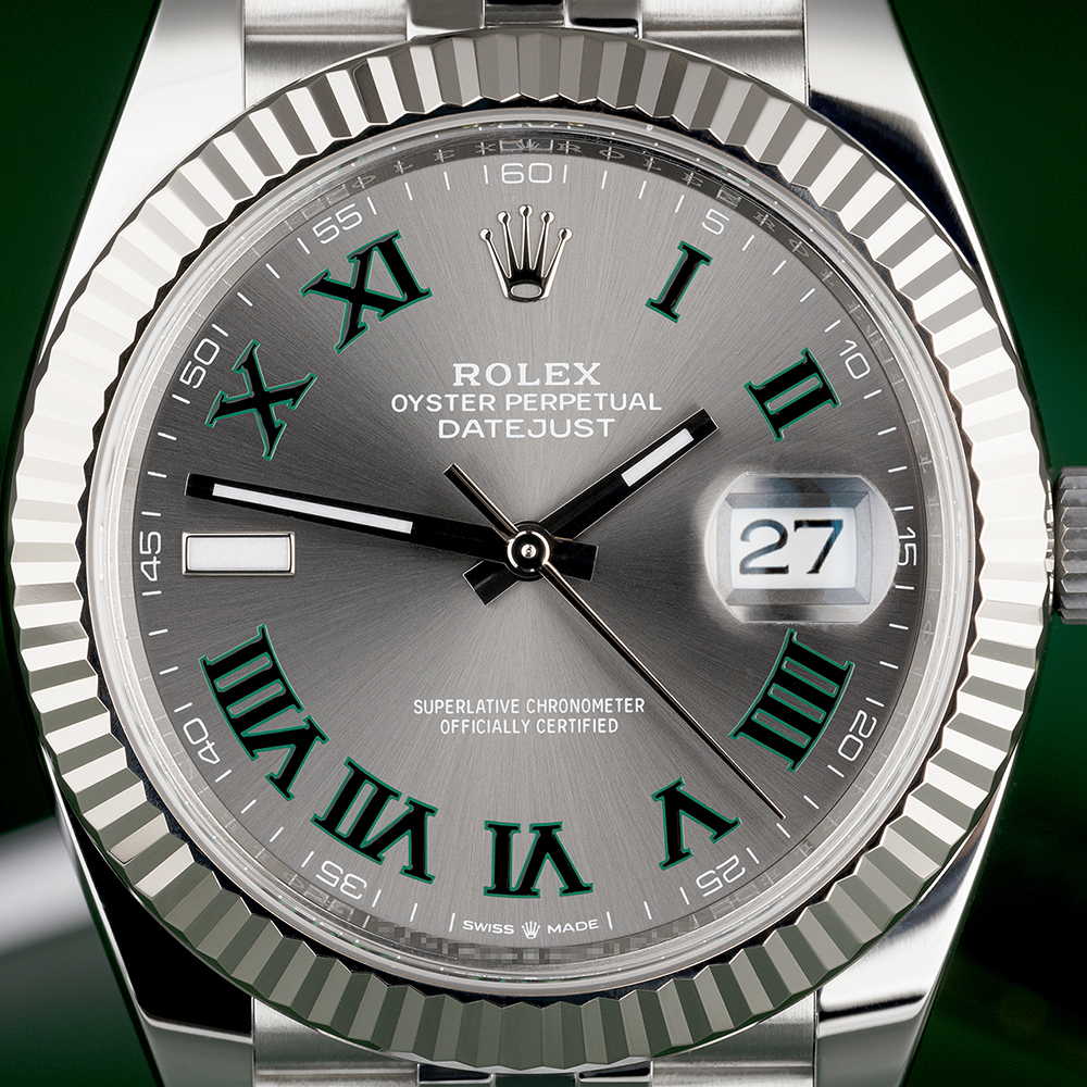 Rolex Datejust 41mm Wimbledon Slate Dial Jubilee Bracelet 126334-0022