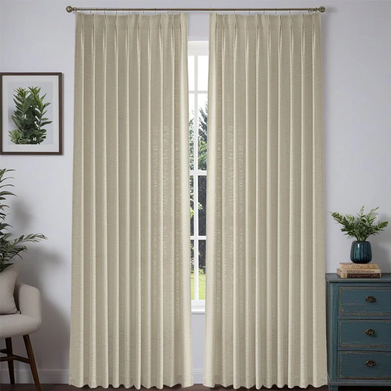 Custom Heavyweight Linen Drape Pleated - 36 Colors