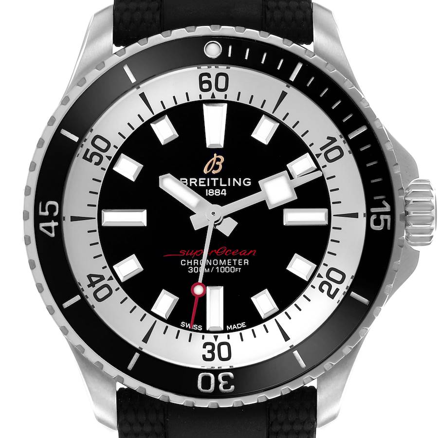 Breitling Superocean 42 Black Dial Steel Mens Watch A17375