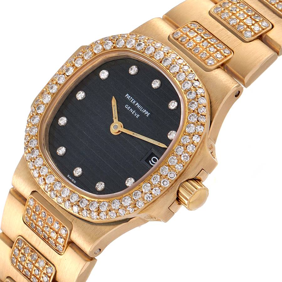 Patek Philippe Nautilus 18K Yellow Gold Diamond Ladies Watch 4700