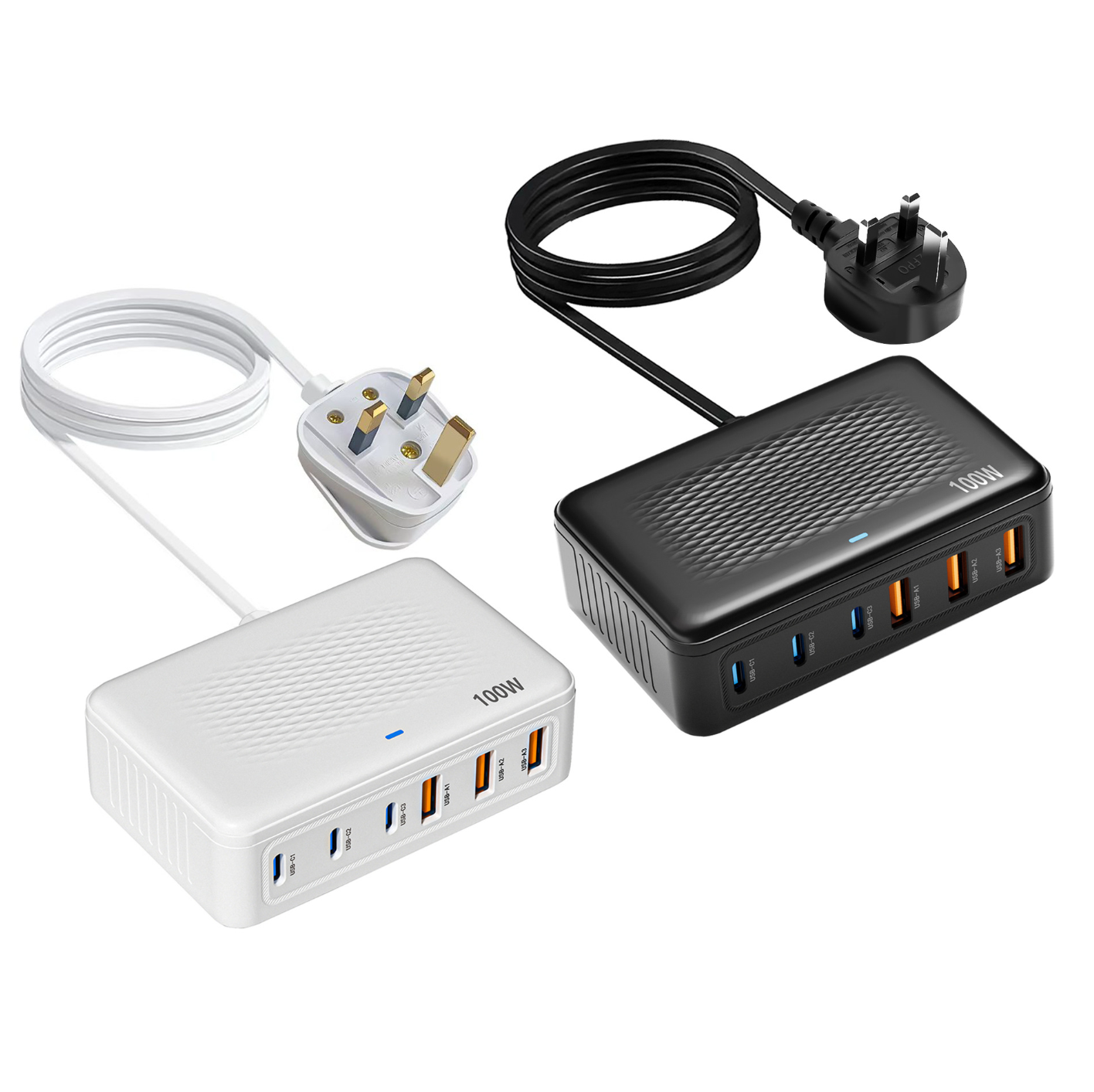100W Multi Port Desktop Charger USB-C Fast Charging Hub