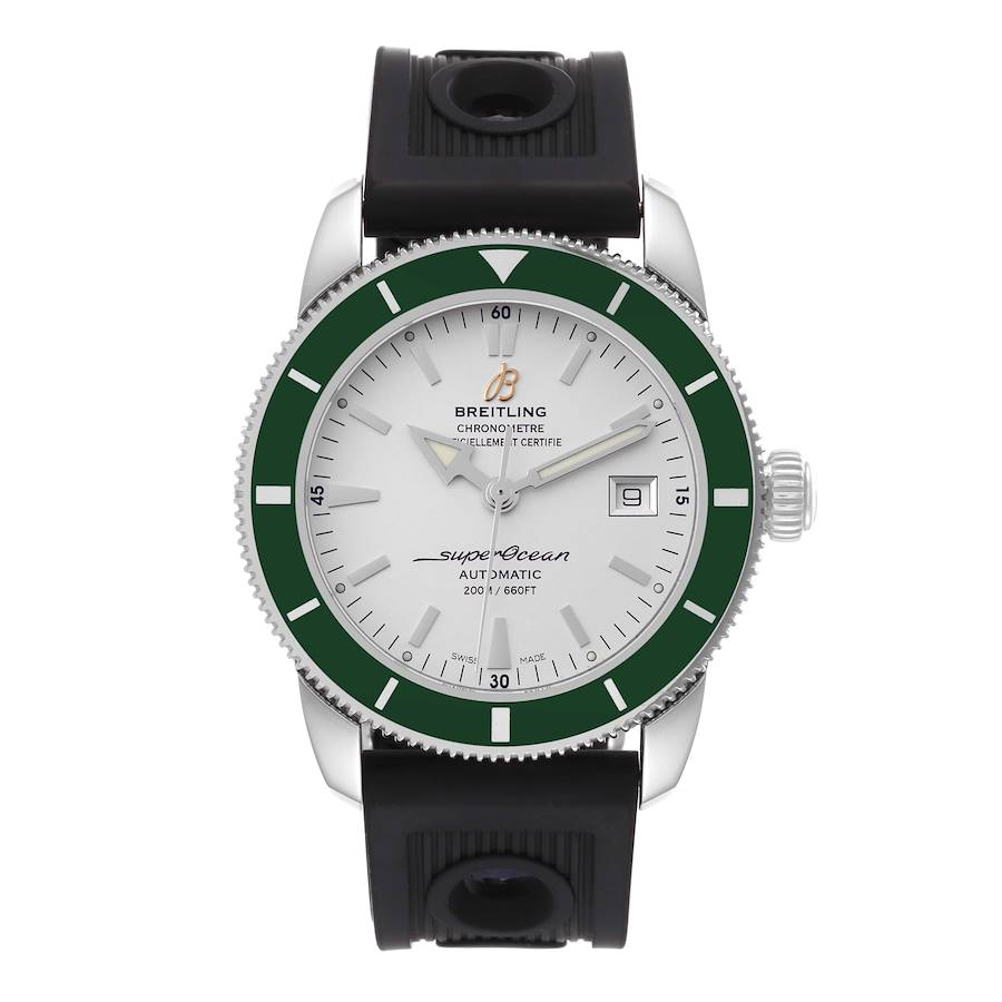 Breitling Superocean Heritage 42 Green Bezel Steel Mens Watch A17321