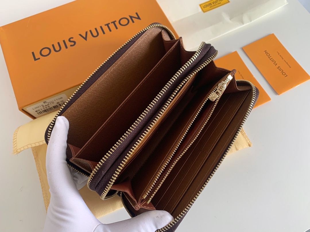 Louis Vuitton Long Double Zippy Wallet Monogram Brown 19Cm