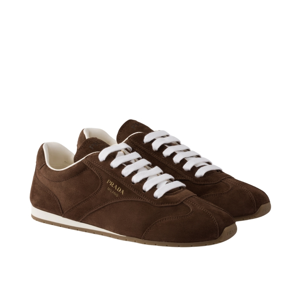 Prada Suede Sneakers Dark Brown 1e152o 054 F0324 F 020
