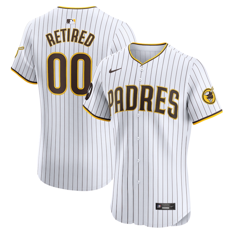 San Diego Padres Home Elite Pick-A-Player Retired Roster Patch Jersey White