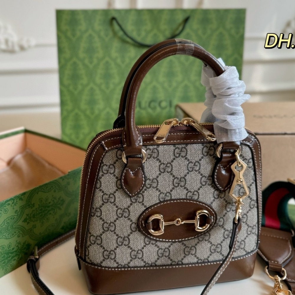 Gucci Horsebit 1955 Beige Dark Brown 20cm