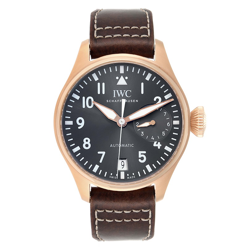 IWC Big Pilot Spitfire Slate Dial Rose Gold Mens Watch IW500917