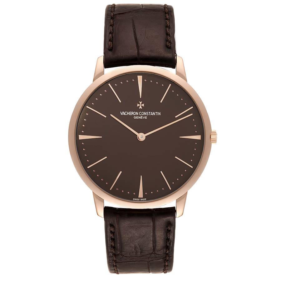 Vacheron Constantin Patrimony Grand Taille Brown Dial Rose Gold Watch 81180
