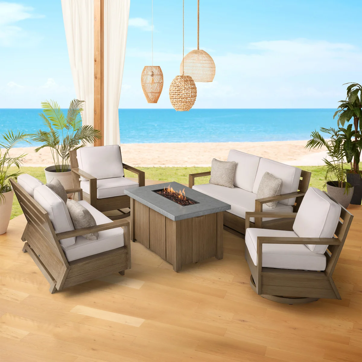 5-piece Deep Seating Fire Set