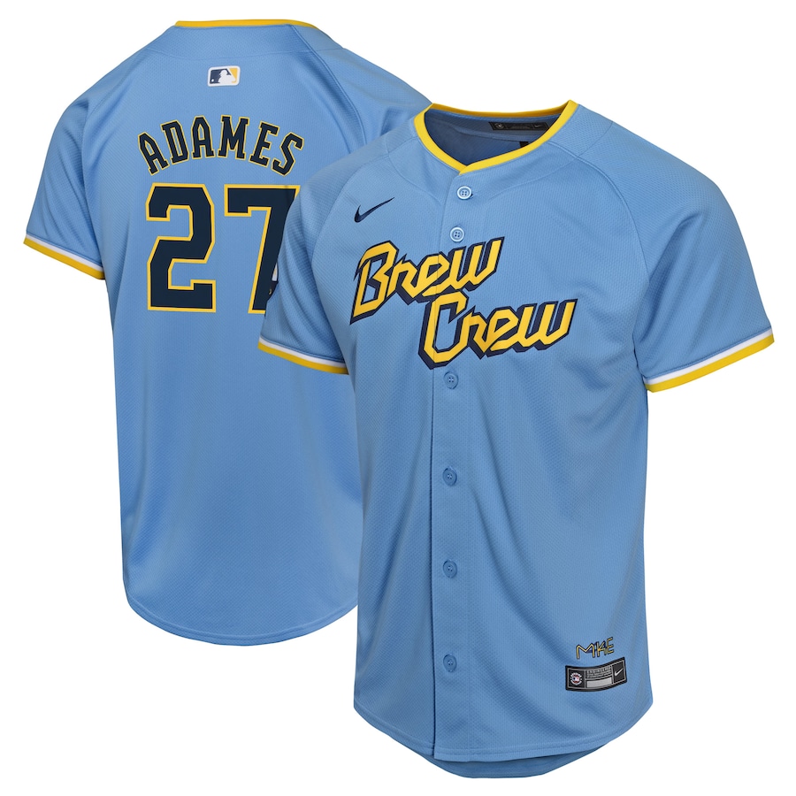 Willy Adames Milwaukee Brewers Youth City Connect Limited Player Jersey Powder Blue