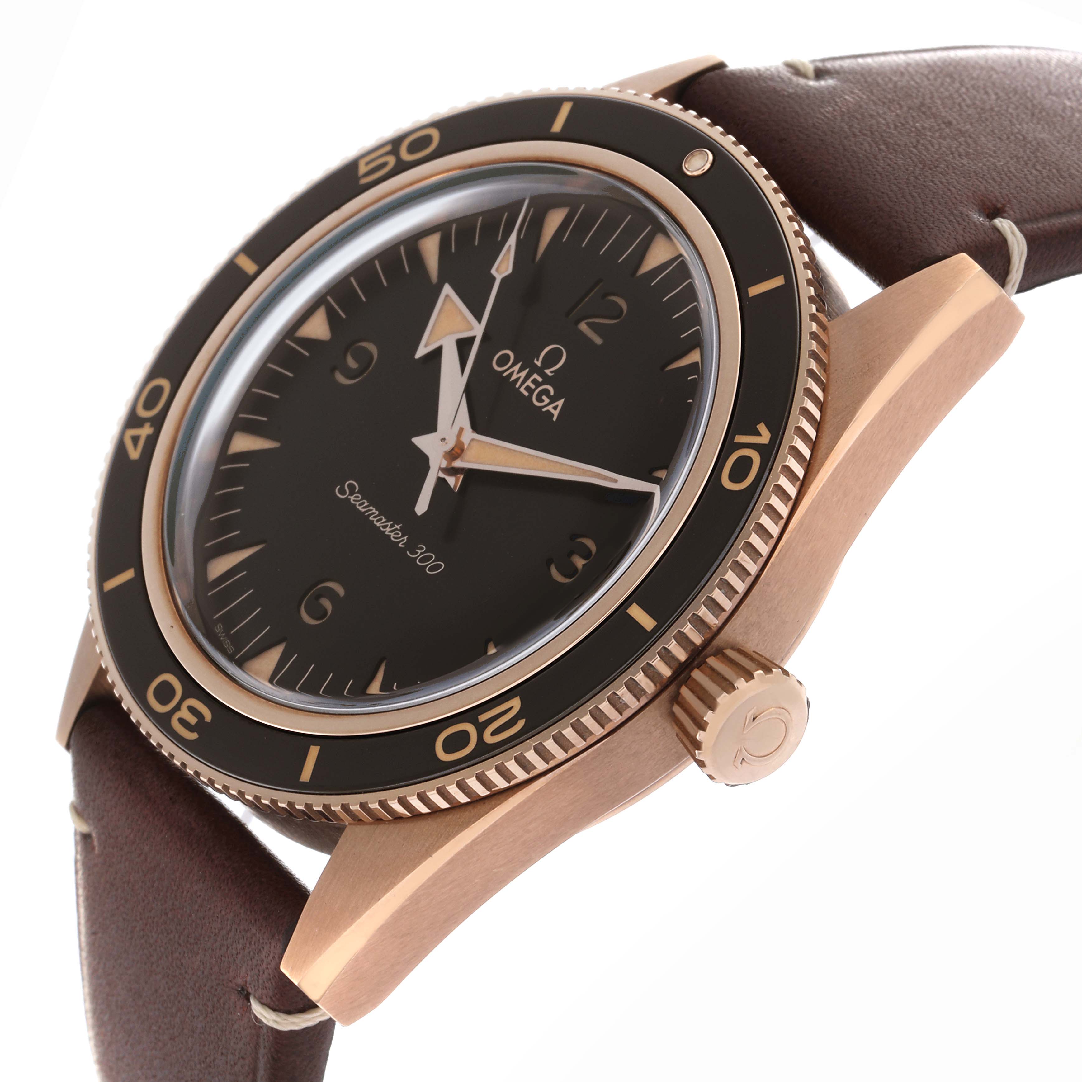 Omega Seamaster 300 Bronze Gold Mens Watch 41.0 MM 234.92.41.21.10.001