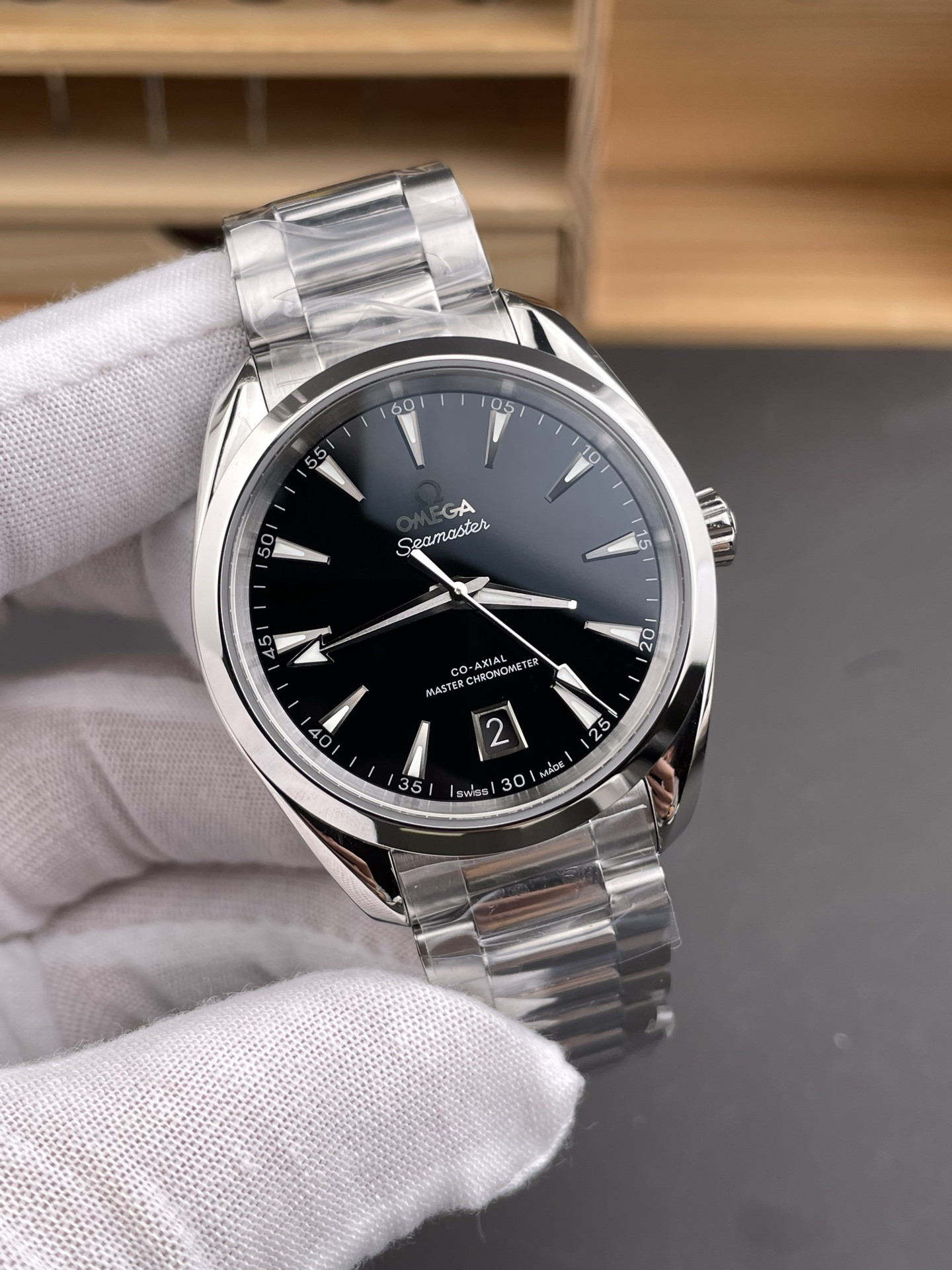Seamaster 150, Black MOP Dial 38mm