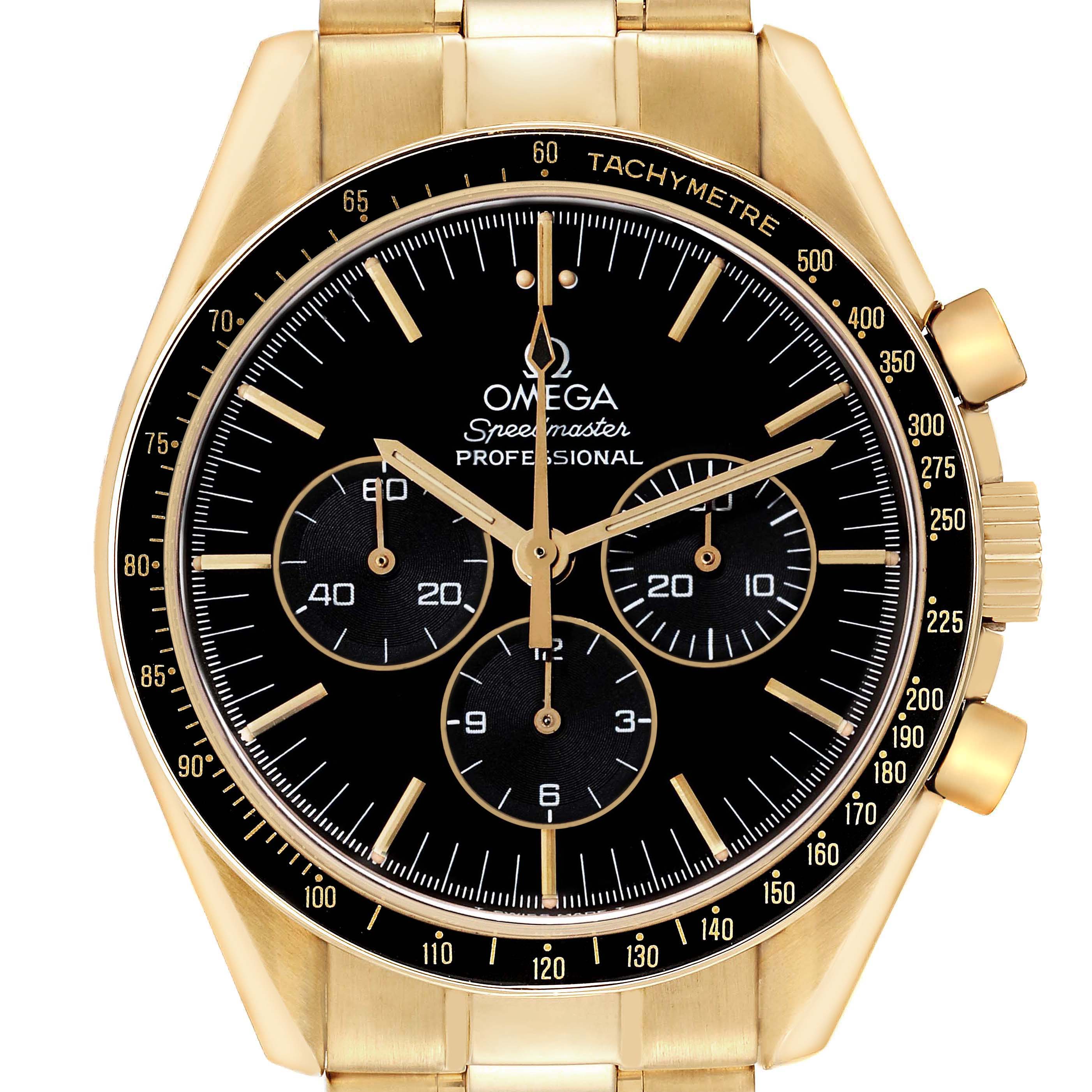 Omega Speedmaster Moonwatch Jubilee 27 CHRO C12 Yellow Gold Watch 42.0 MM 3191.50