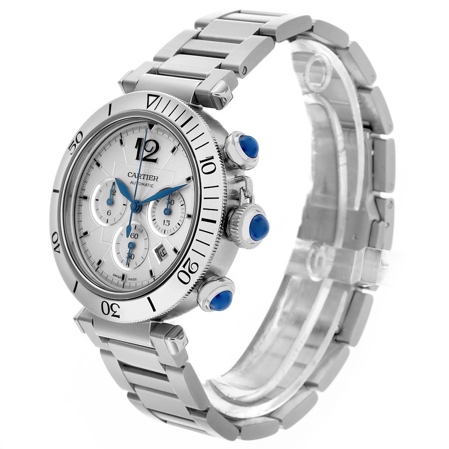 Cartier Pasha 41mm Silver Dial Steel Mens Watch WSPA0018