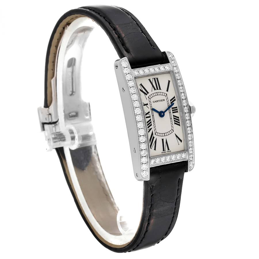 Cartier Tank Americaine White Gold Diamond Ladies Watch WB707331
