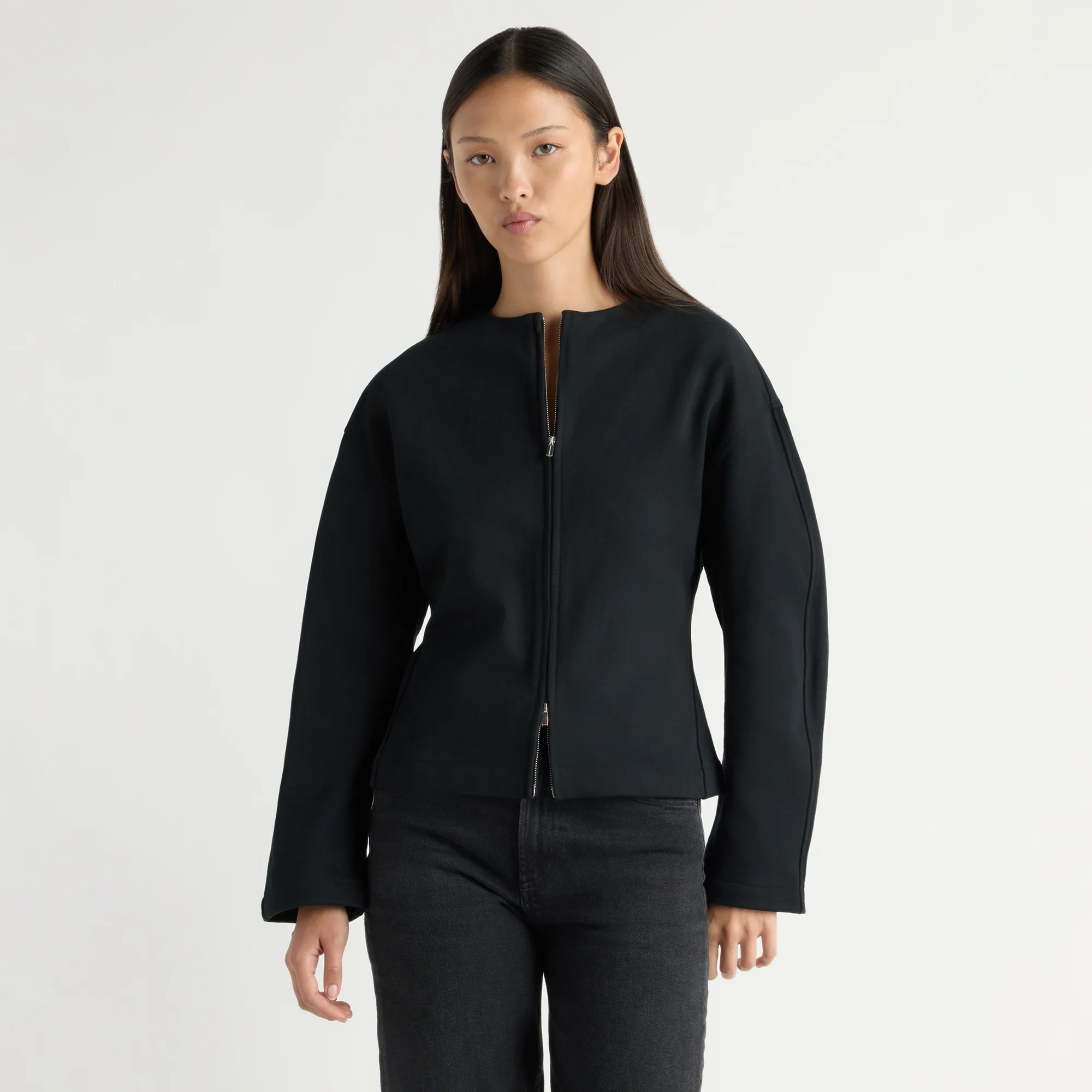 Carter French Terry Boat-Neck Jacket
