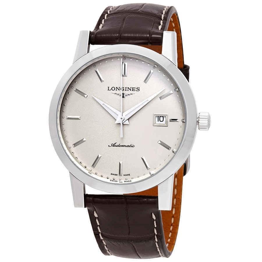 Longines Men's L48254922 Heritage  Brown Leather Watch