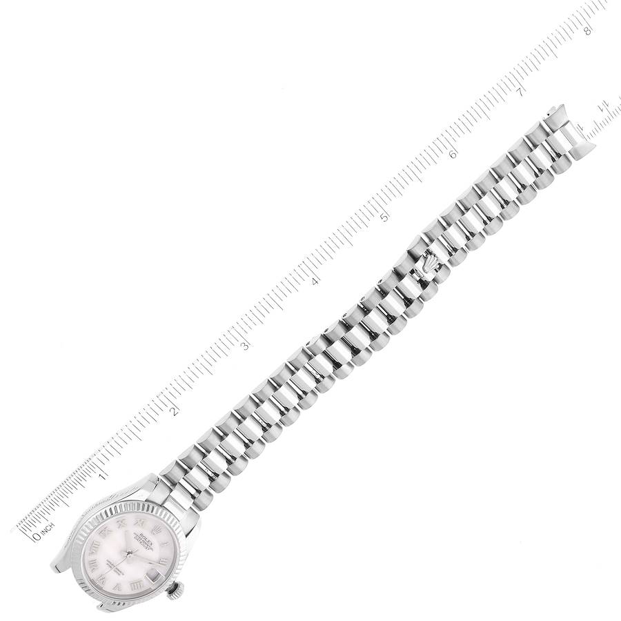 Rolex President Midsize White Gold Mother of Pearl Dial Ladies Watch 178279