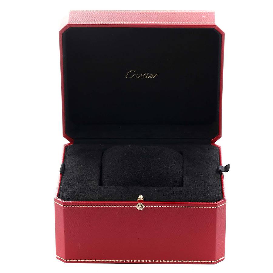 Cartier Tank MC Rose Gold Grey Dial Black Strap Mens Watch WGTA0014