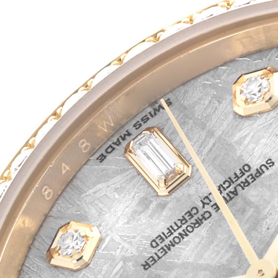 Rolex President Day Date Yellow Gold Diamond Mens Watch 118348