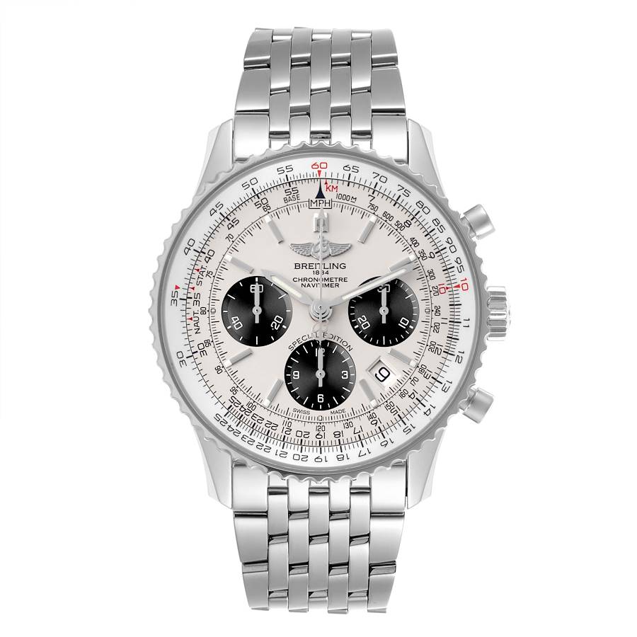Breitling Navitimer 01 Panda Dial Steel Mens Watch AB0120
