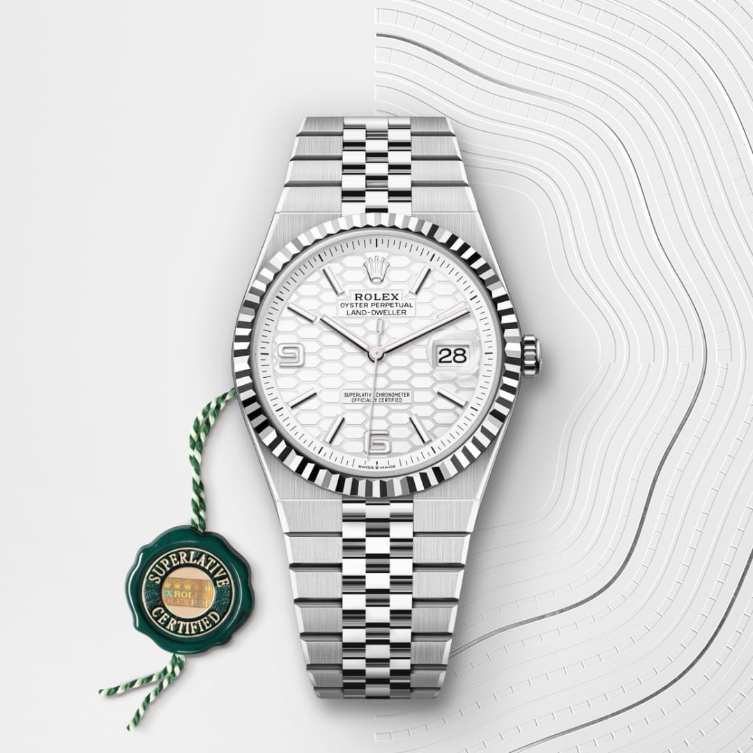 2025 NEW Rolex Land-Dweller 40 Oyster, 40 mm, Oystersteel and white gold M127334-0001