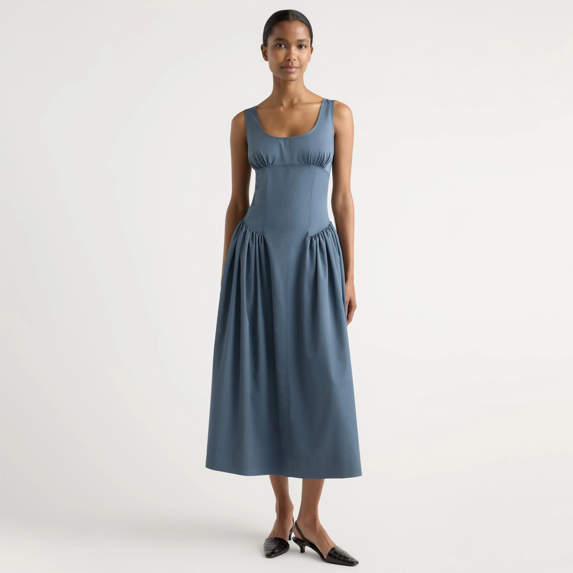 Nadiyah Bustier Shirred A-Line Dress
