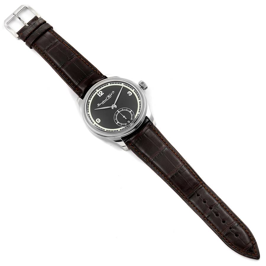 IWC Portuguese Black Dial Manual Wind Steel Mens Watch IW510205