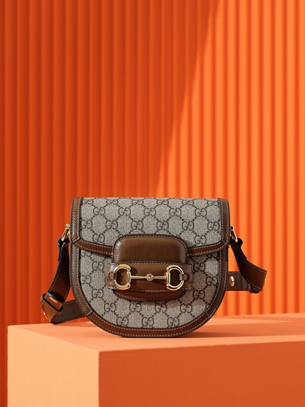 Replica Gucci Horsebit 1995 Semi – Circular Canvas
