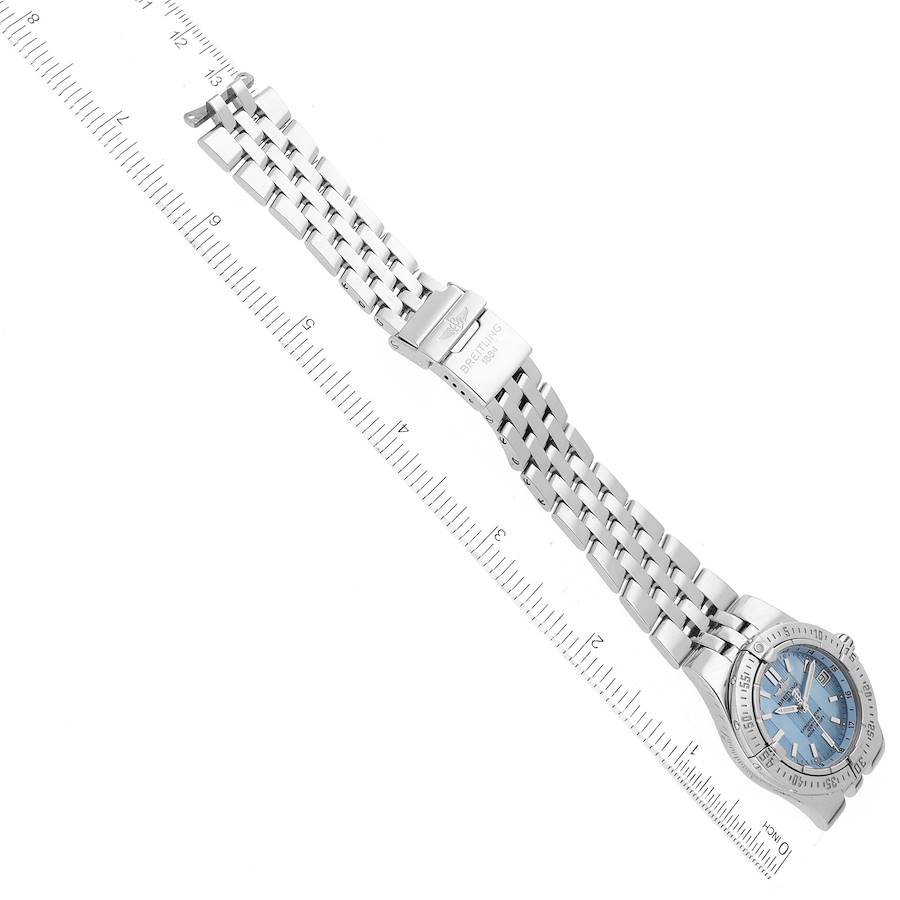 Breitling Starliner Blue Mother of Pearl Dial Steel Ladies Watch A71340