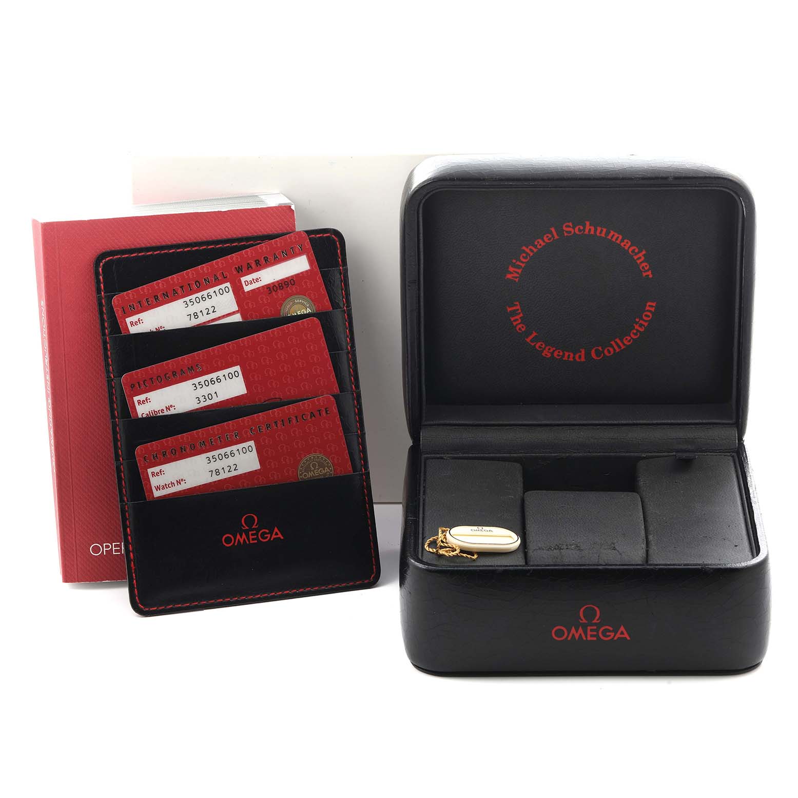 Omega Speedmaster Schumacher Legend Red LE Steel Mens Watch 42.0 MM 3506.61.00