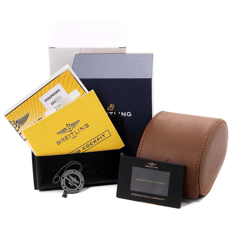 Breitling Windrider Cockpit Yellow Gold Mother of Pearl Mens Watch K13358