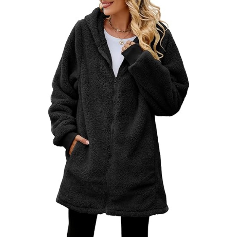 Womens Oversized Sherpa Jacket