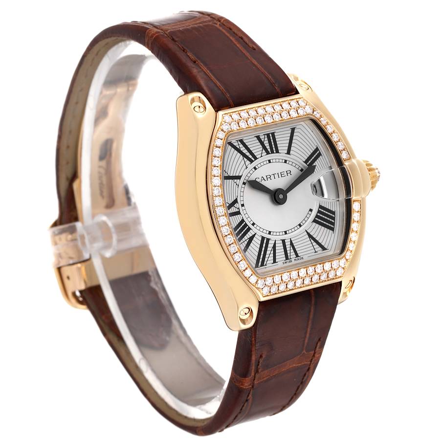Cartier Roadster Ladies 18K Yellow Gold Diamond Watch WE500160
