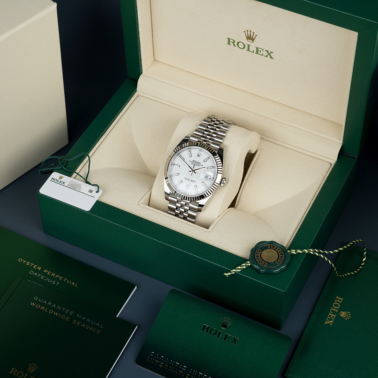 Rolex Datejust 41 Oystersteel and 18K White Gold 41 mm White Dial 126334-0010