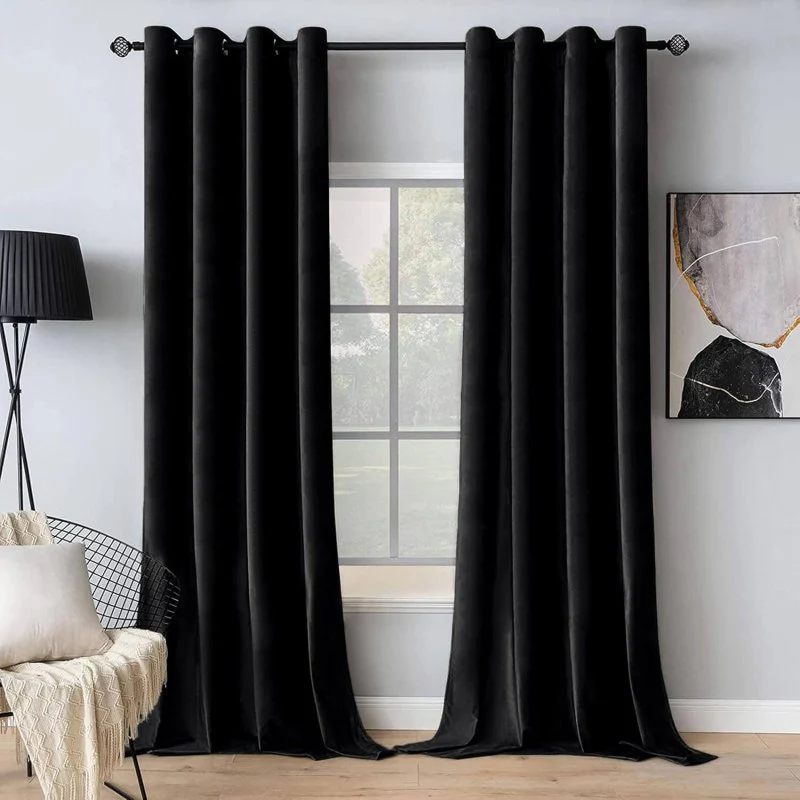 Custom Velvet Luxury Blackout Curtains  (2 Panels) - Grommet