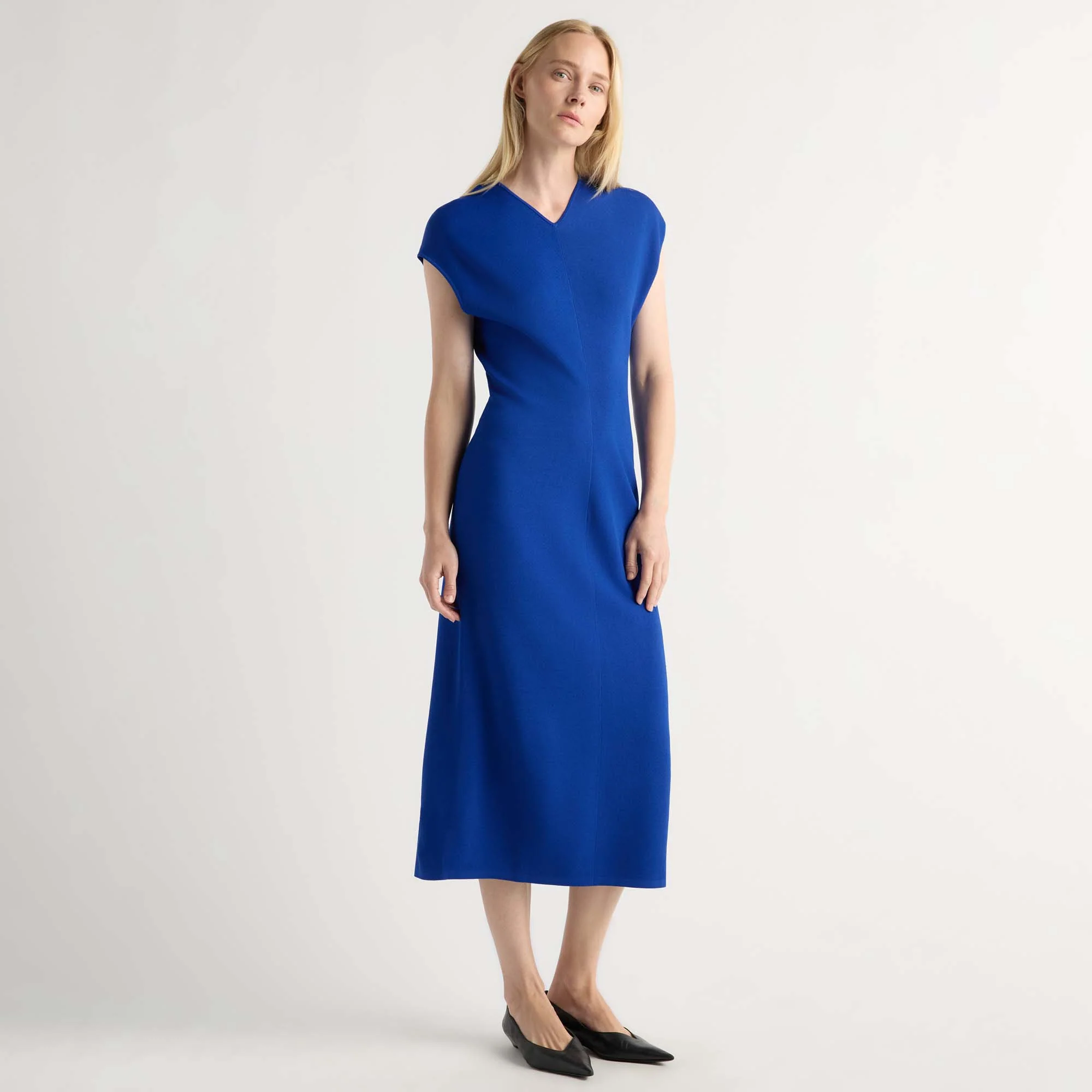 Frida V-Neck Sweater Dress