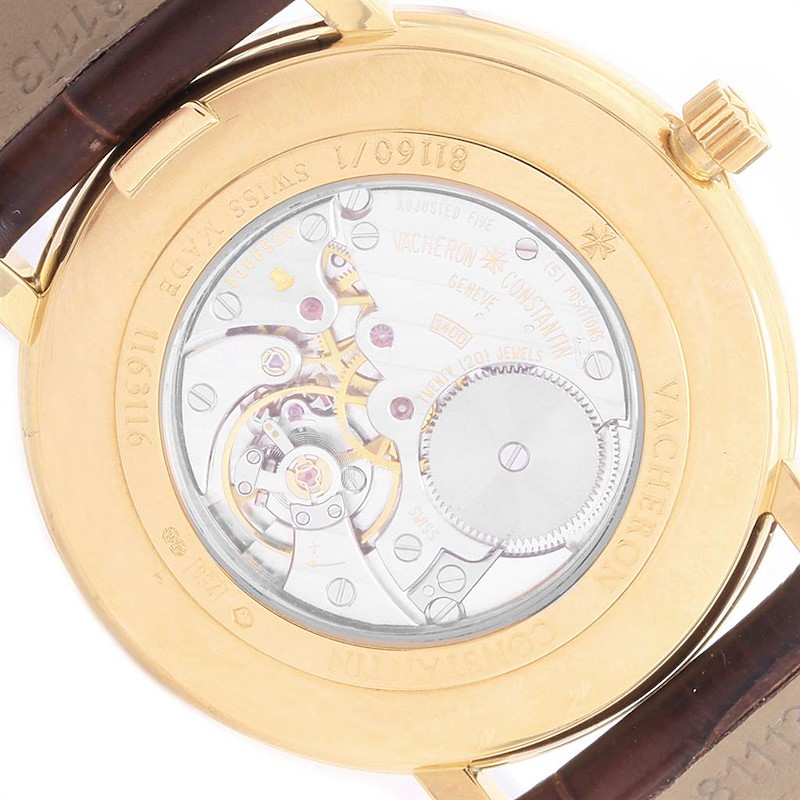 Vacheron Constantin Patrimony Yellow Gold Silver Dial Mens Watch 81160