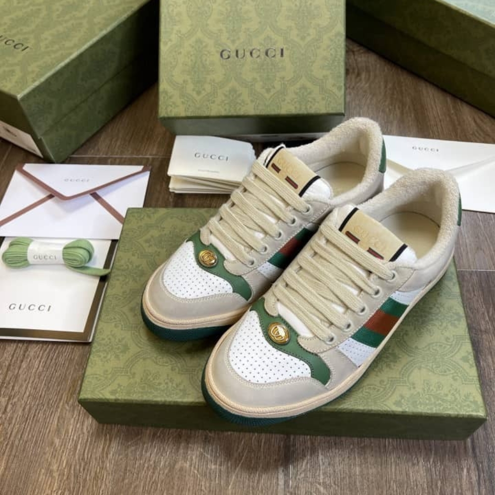 Gucci Wmns Screener Distressed Green Orange 570442 0Yi20 9582