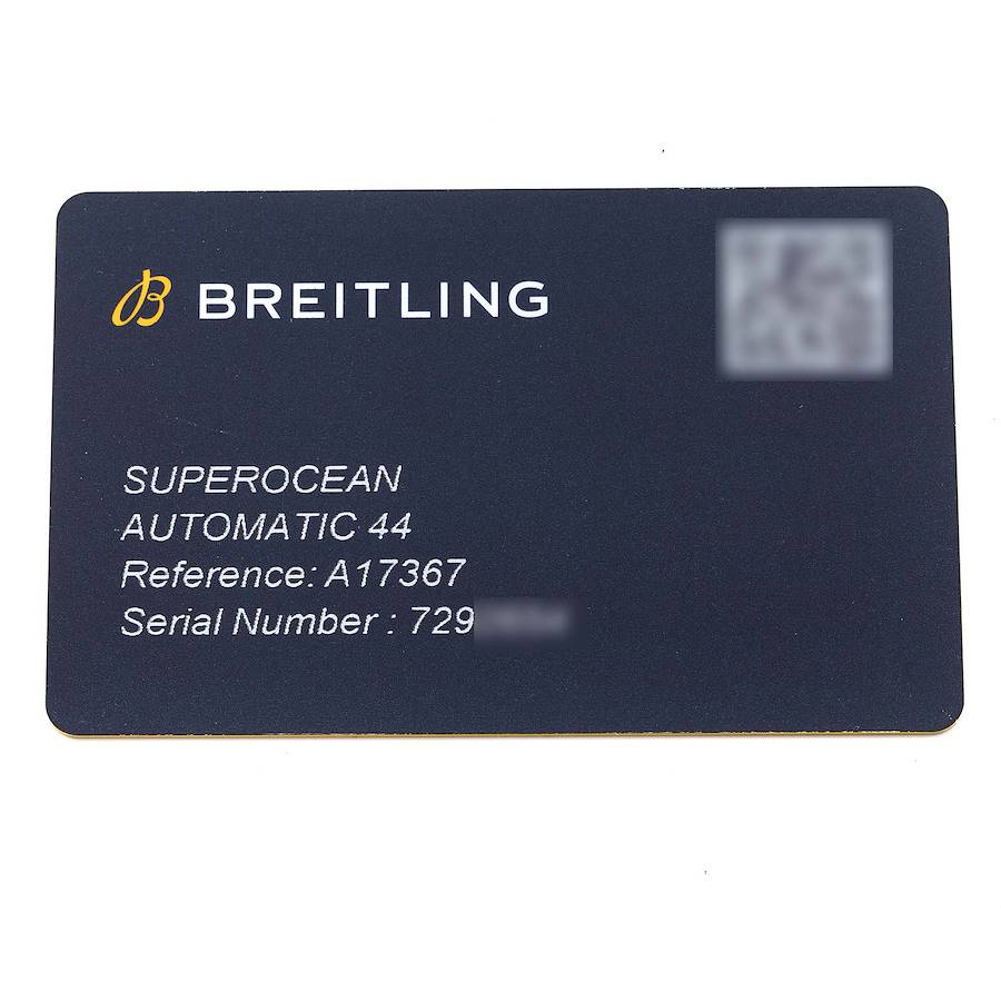 Breitling Superocean II Yellow Dial Steel Mens Watch A17367